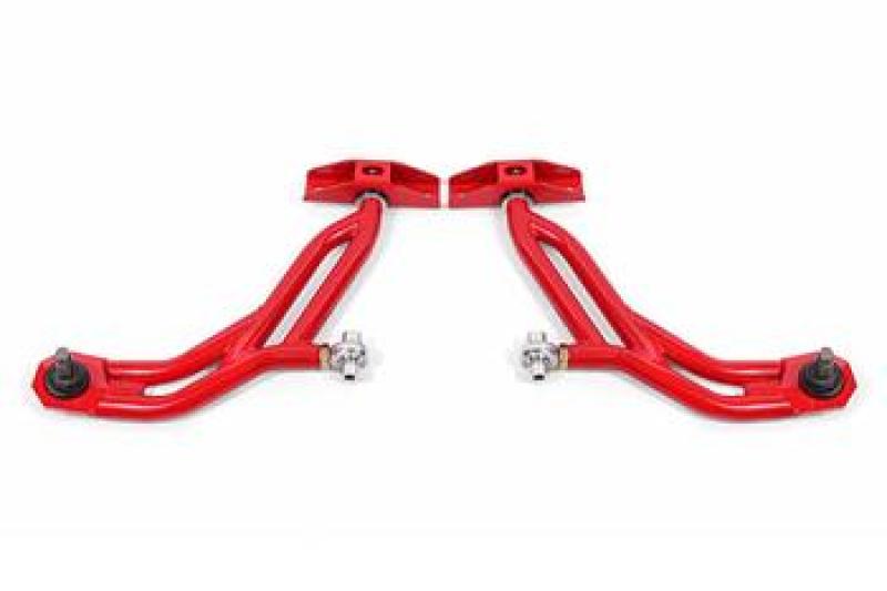 BMR 10-14 Ford Mustang Adj. Lower A-Arms w/ Delrin/Rod End / 19mm Tall Ball Joint - Red BMR Suspension