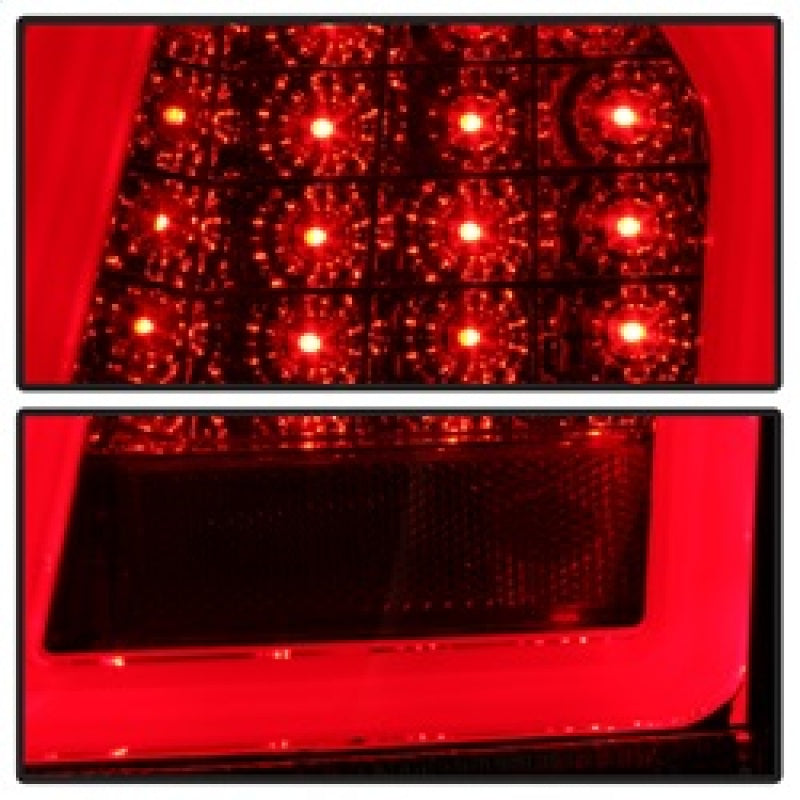 Spyder 05-07 Chrysler 3000C Version 2 Light Bar LED Tail Lights - Red Clear (ALT-YD-C305V2-LED-RC)