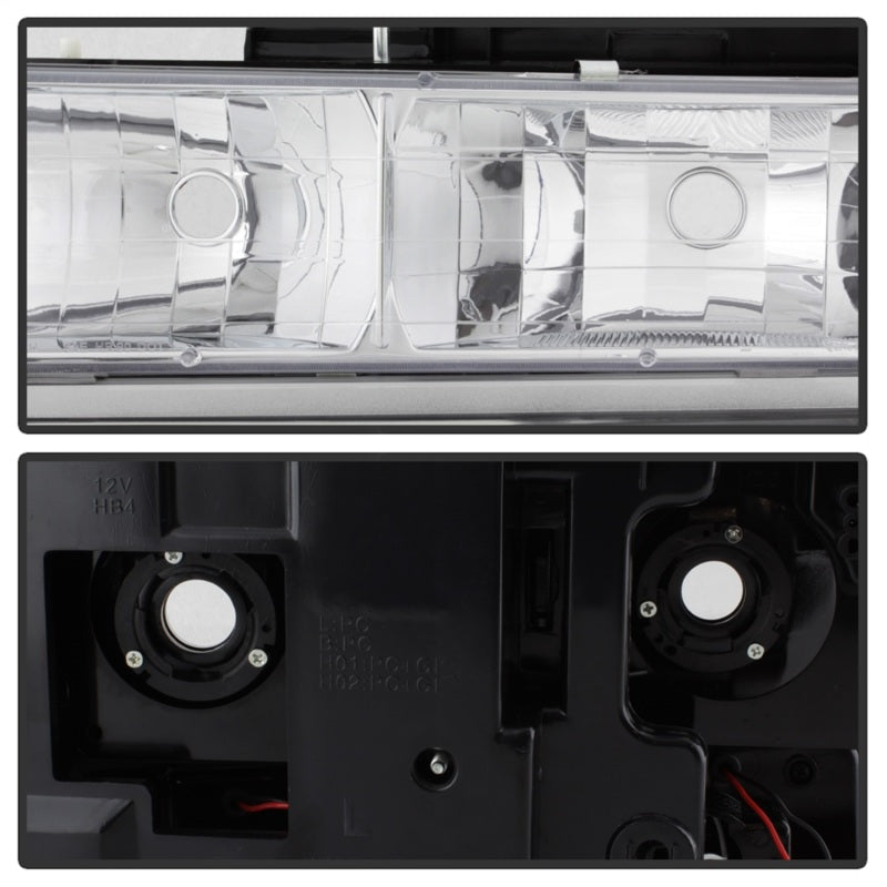 xTune 92-94 Blazer Full Size Corner/LED Bumper Headlights Chrome HD-JH-CCK88-LED-AM-C-SET