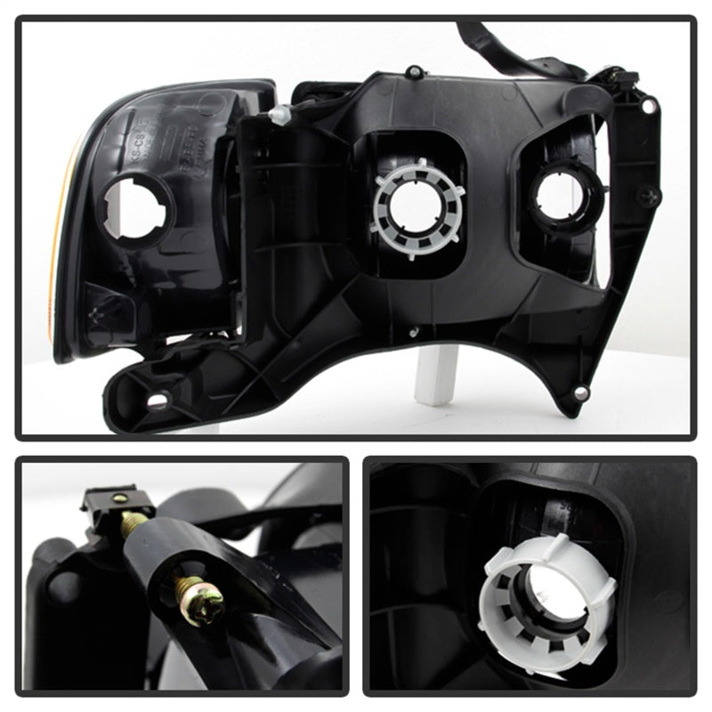 xTune Dodge Ram Sport Model Only 1999-2002 OEM Headlights Chrome HD-JH-DR99-SP-C