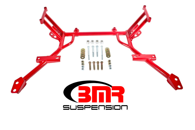 BMR 05-10 S197 Mustang K-Member w/ No Motor Mounts and STD. Rack Mounts - Red BMR Suspension