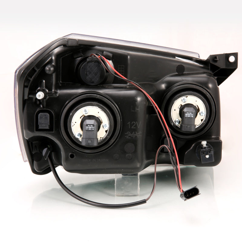 ANZO 2005-2007 Dodge Magnum Crystal Headlight Black Amber