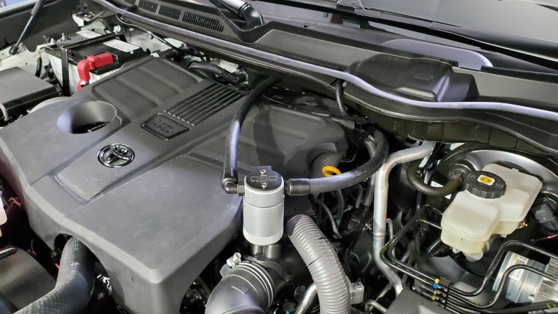 J&L 22-25 Toyota Tundra, 23-25 Sequoia 3.5L Turbo Oil Separator 3.0 Driver Side - Clear Anodized