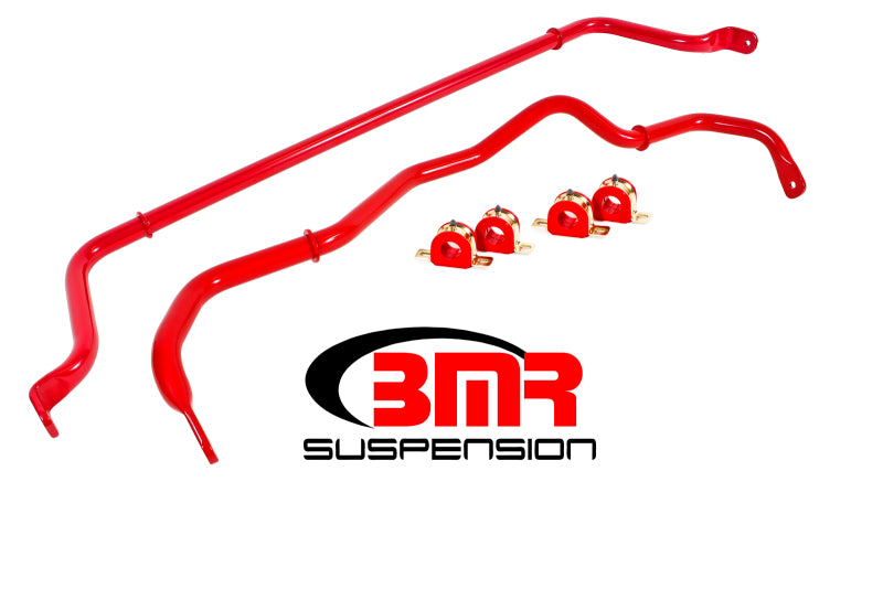 BMR 16-17 6th Gen Camaro Front & Rear Sway Bar Kit w/ Bushings - Red BMR Suspension