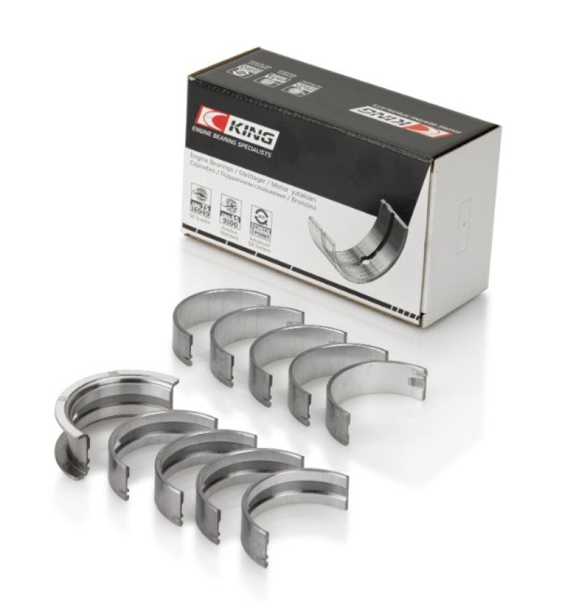 King Engine Bearings Mini W10B16A/W11B16A (Size 0.5) Silicon Bi-Metal Aluminum Main Bearing Set