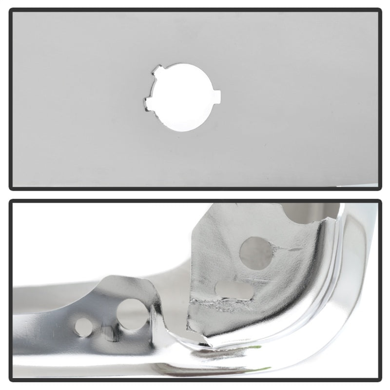 xTune 17-19 Ford F250/ F350 Rear Left Bumper Cap End w/ Sensor Hole - Chrome RB-FF25017-BEWS-L
