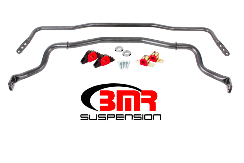 BMR 15-17 S550 Mustang Front & Rear Sway Bar Kit w/ Bushings - Black Hammertone BMR Suspension