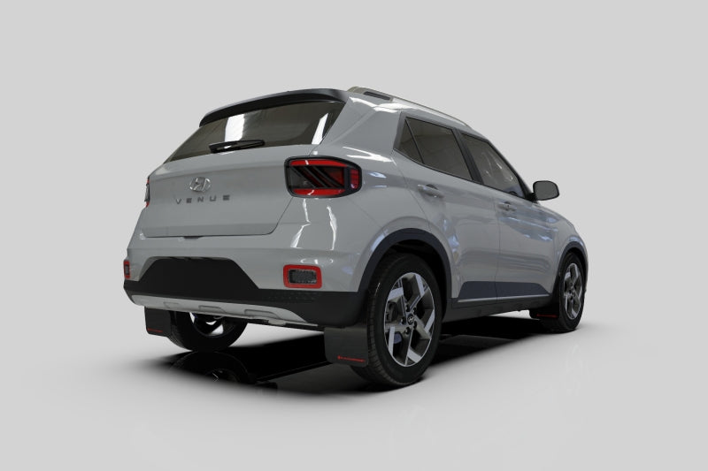 Rally Armor 20-25 Hyundai Venue Black Mud Flap White Logo