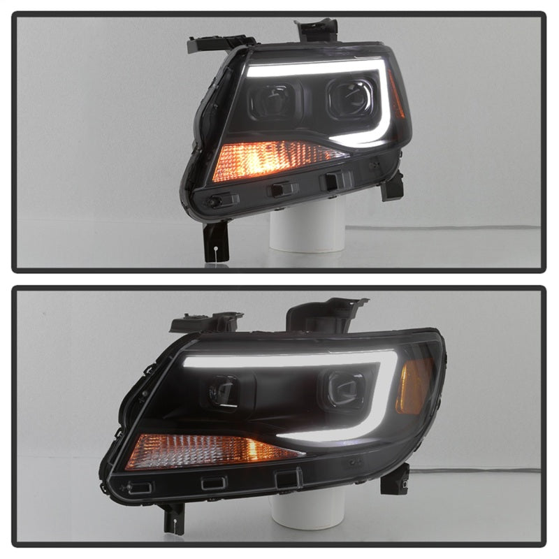 xTune Chevy Colorado 15-17 Halogen Only Projector Headlights - Black Smoked PRO-JH-CCO04-LBDRL-BSM