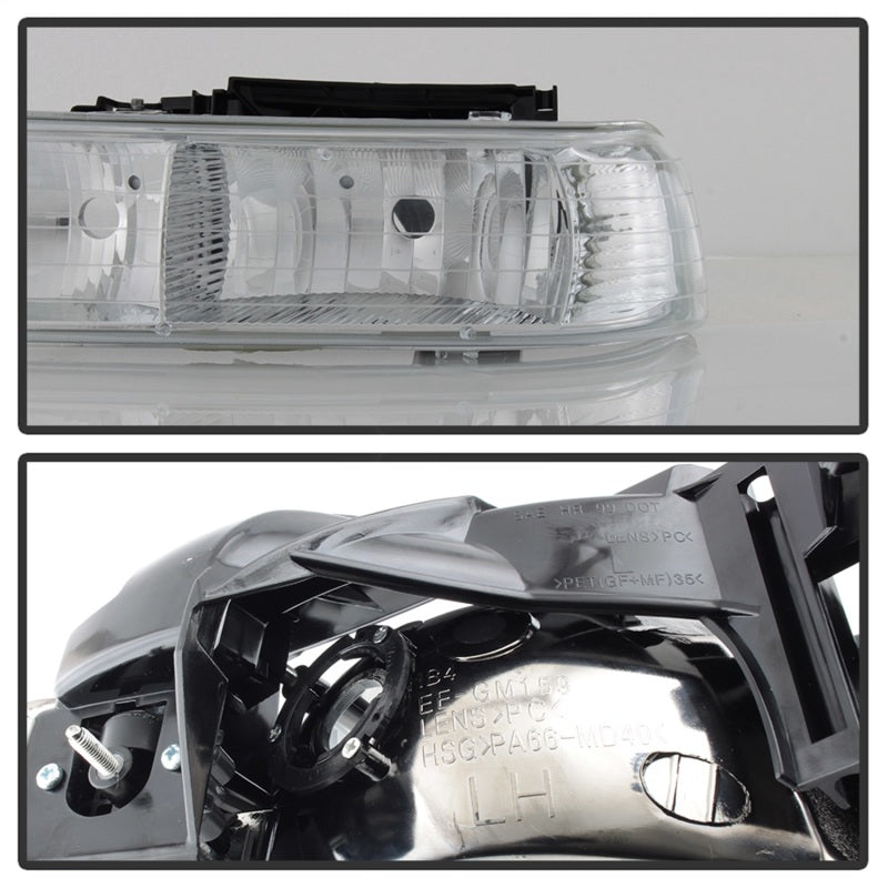xTune Chevy Tahoe 00-06 Amber Crystal Headlights Chrome HD-JH-CSIL99-C