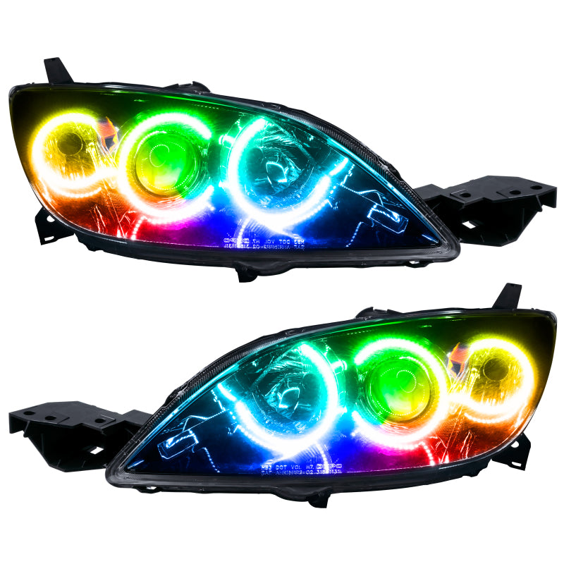 Oracle 04-09 Mazda 3 SMD HL - Hatchback - Halogen Style - ColorSHIFT w/ Simple Cntrl