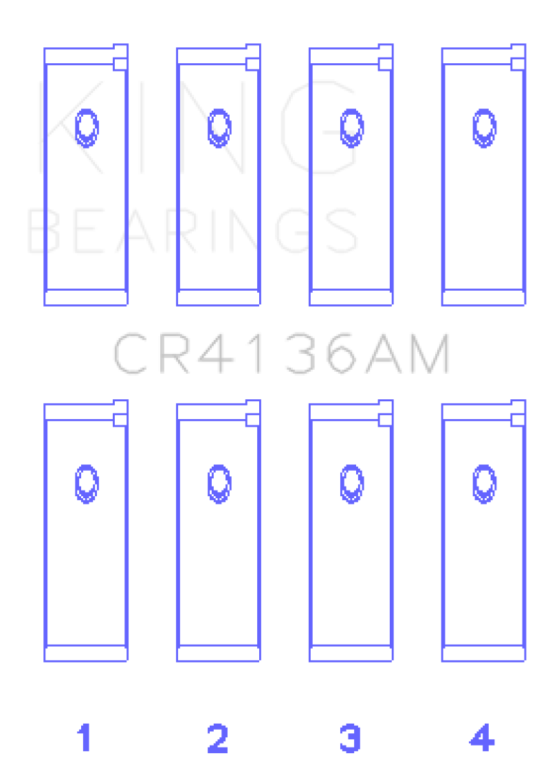King Engine Bearings 91-02 Nissan SR20DE L4 DOHC 16 Valves (Size +0.50) Rod Bearing Set