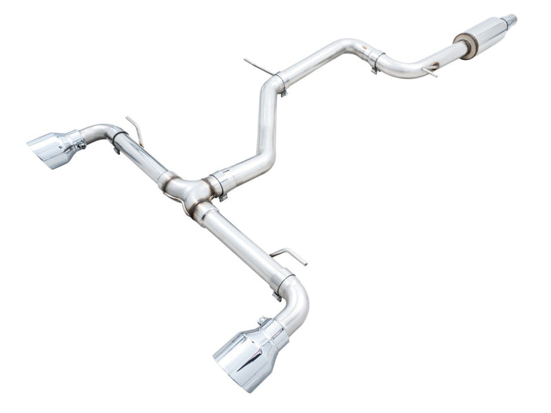 AWE 2022 VW GTI MK8 Track Edition Exhaust - Chrome Silver Tips