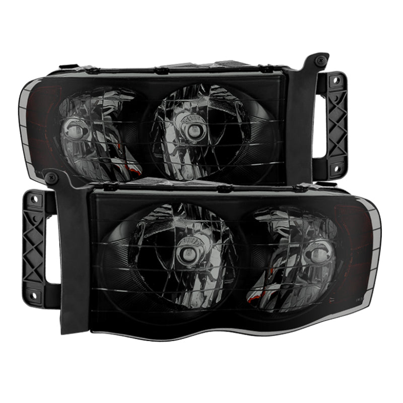 xTune Dodge Ram 1500 02-05 Amber Crystal Headlights HD-JH-DR02-AM-BSM