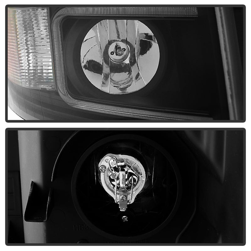 xTune Chevy Silverado 1500/2500/3500 07-13 Projector Headlights Black PRO-JH-CS07-LED-BK