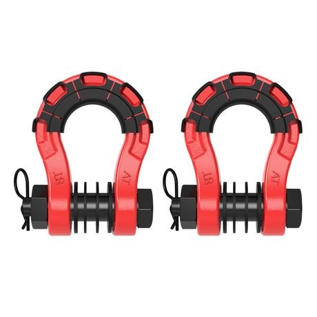 Trucktok 3/4" D-Ring Shackle 70,000 lbs Break Strength with Isolator (1 Pair ) TruckTok