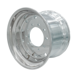 22.5x14 Super Single Truck Wheels 4pcs Forged Aluminum Rims Flat Face Polished Hub Pilot