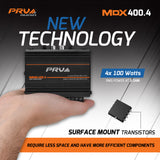 PRV Audio MDX400.4 | 4-Channel Amplifier 2-Ohm