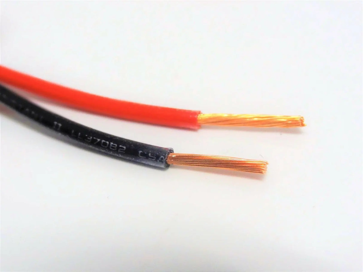 16 GAUGE TFFN TEWN WIRE BLACK + RED 25 FT EACH 600V COPPER STRANDED GROUND WIRE ACDC Wire And Supply