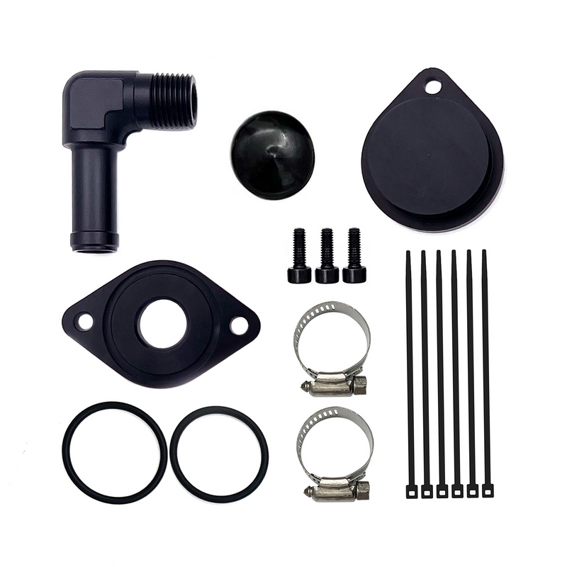 TruckTok 11-23 Ford 6.7L Powerstroke CCV/PCV Reroute/Delete Engine Ventilation Kit (No tube)