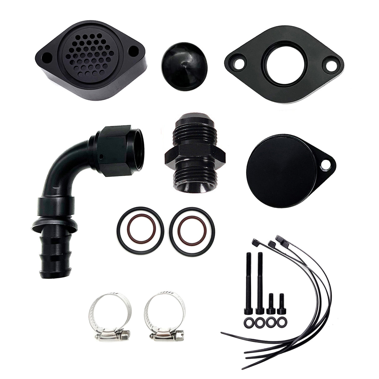TruckTok 2011-2023 6.7L Ford Powerstroke CCV PCV Reroute Engine Ventilation Kit TruckTok