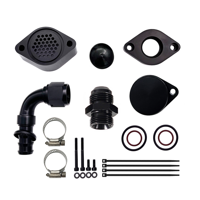 TruckTok 2011-2023 6.7L Ford Powerstroke CCV PCV Reroute Engine Ventilation Kit(No tube) TruckTok