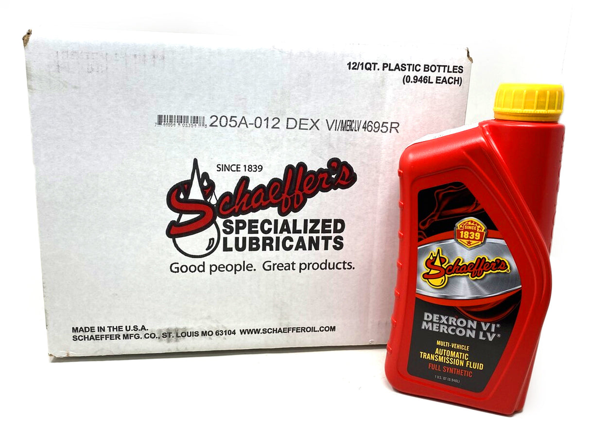 Schaeffers 0205A-12 Dexron VI, Mercon LV Automatic Transmission Fluid, ATF, 1 Quart, Duramax, Powerstroke Schaeffers