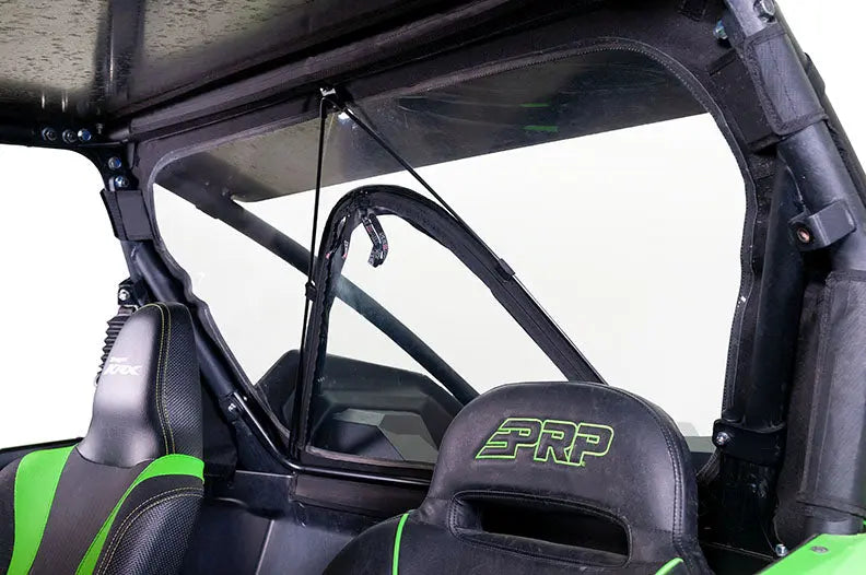 Seizmik 50-04029KIT Kawasaki KRX 1000 soft rear windshield - installed rear view