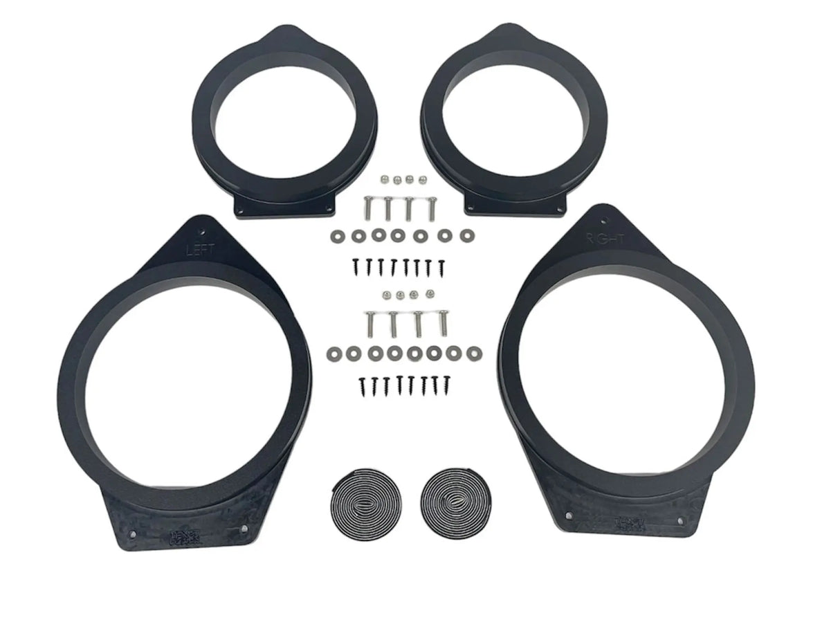 2019-2026 Silverado & Sierra Speaker Adapters | 1-inch CNC-Machined HDPE Ten87 Design