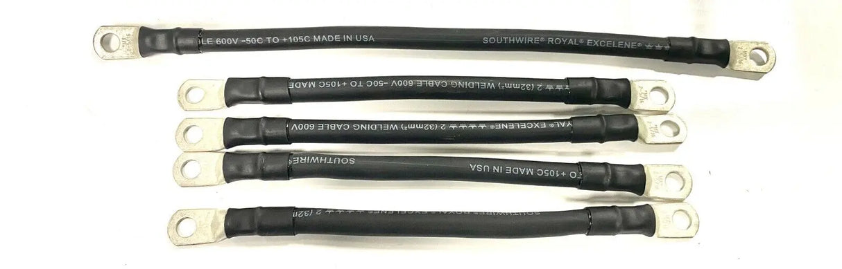 Ezgo battery Cables 1 GAUGE AWG golf cart TXT 36V BRAIDED 5pc Set COLOR CHOICES AC DC WIRE AND SUPPLY