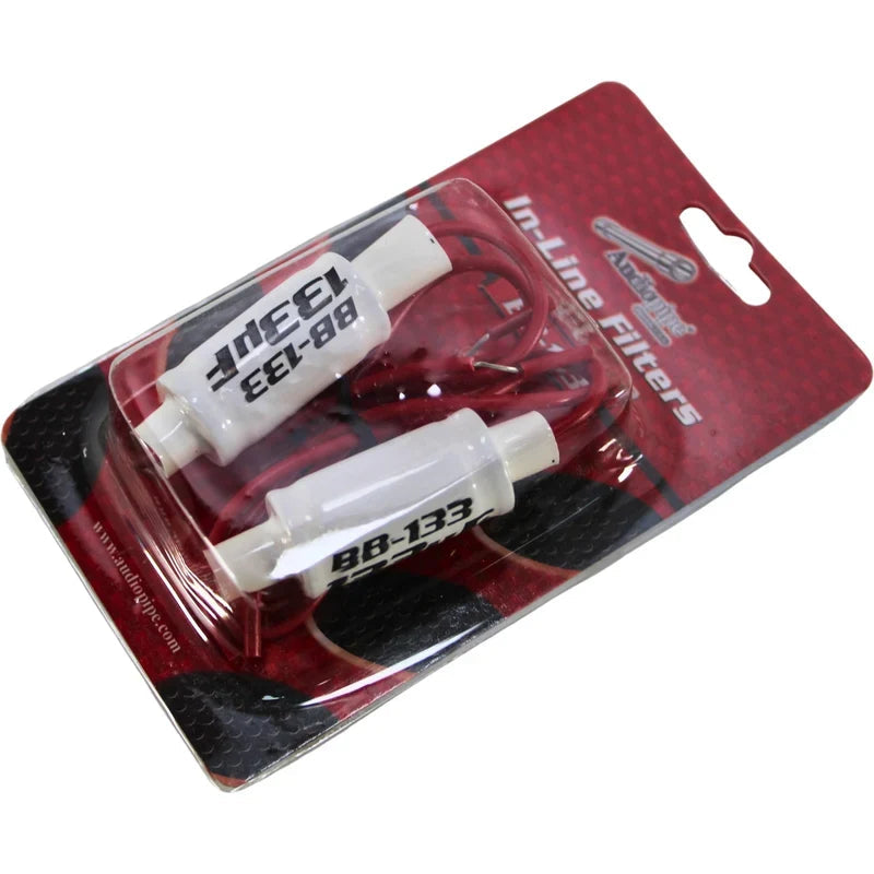 Audiopipe BB-133 | 300 Hz 4-Ohm In-line Noise Filter Bass Blocker (Pair) Audiopipe