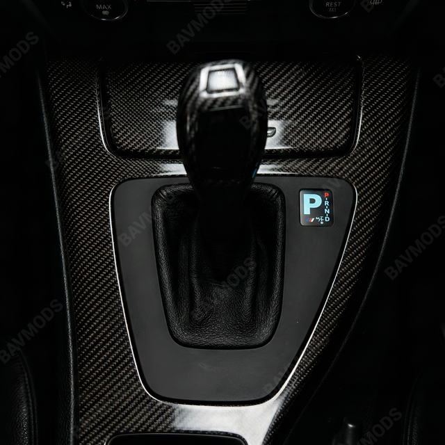 BAVMODS® Digital Gearshift Indicator Conversion Kit for BMW E9X 3 Series (Right Hand Drive, EU & Asia Models) | LCD Display + Included Replacement Trim Panel BAVMODS®