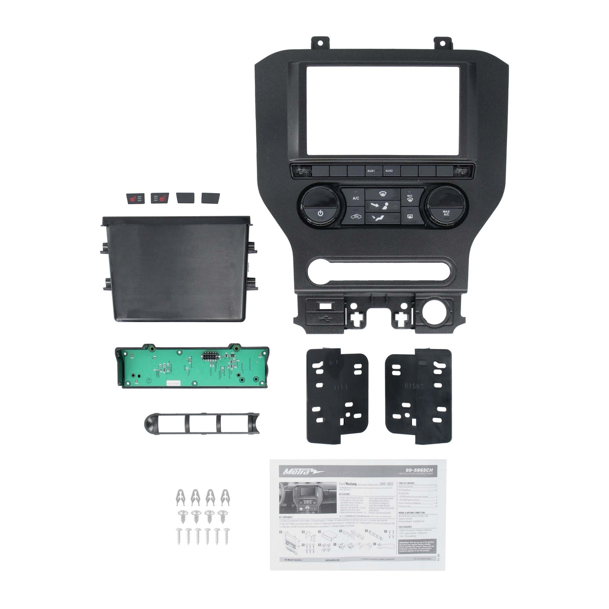 Metra 99-5865CH Dash Kit Fits Ford Mustang 2015-2023 (w/Manual Climate Controls) Metra
