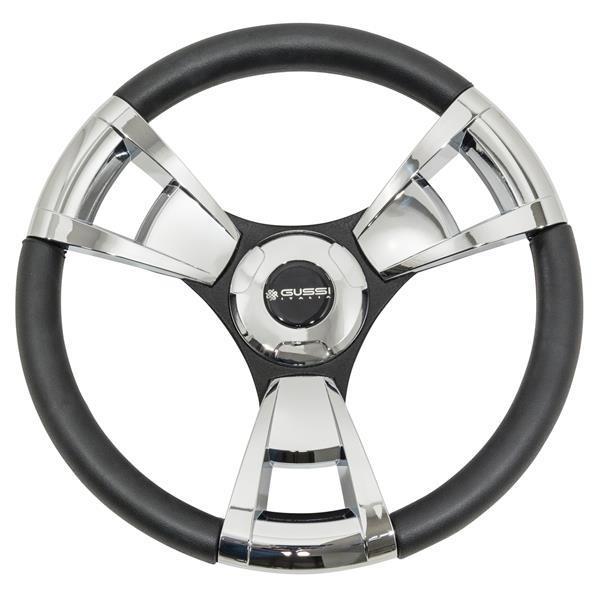 Gussi Model 13 Soft Touch Steering Wheel (Chrome)(EZ-GO HUB)