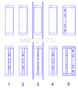 King Engine Bearings General Motors 379/V8 Ohv (Size +1.0mm) Main Bearing Set