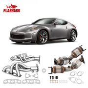 Left&Right Catalytic Converter Kit For 2007-2019 Infiniti G37, Q50, G35 - Direct Fit, E.P.A. Compliant Flashark