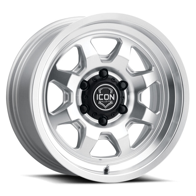 ICON Nuevo 17x8.5 / 5x150 / 25mm Offset / 5.75in BS - Silver Machined Wheel