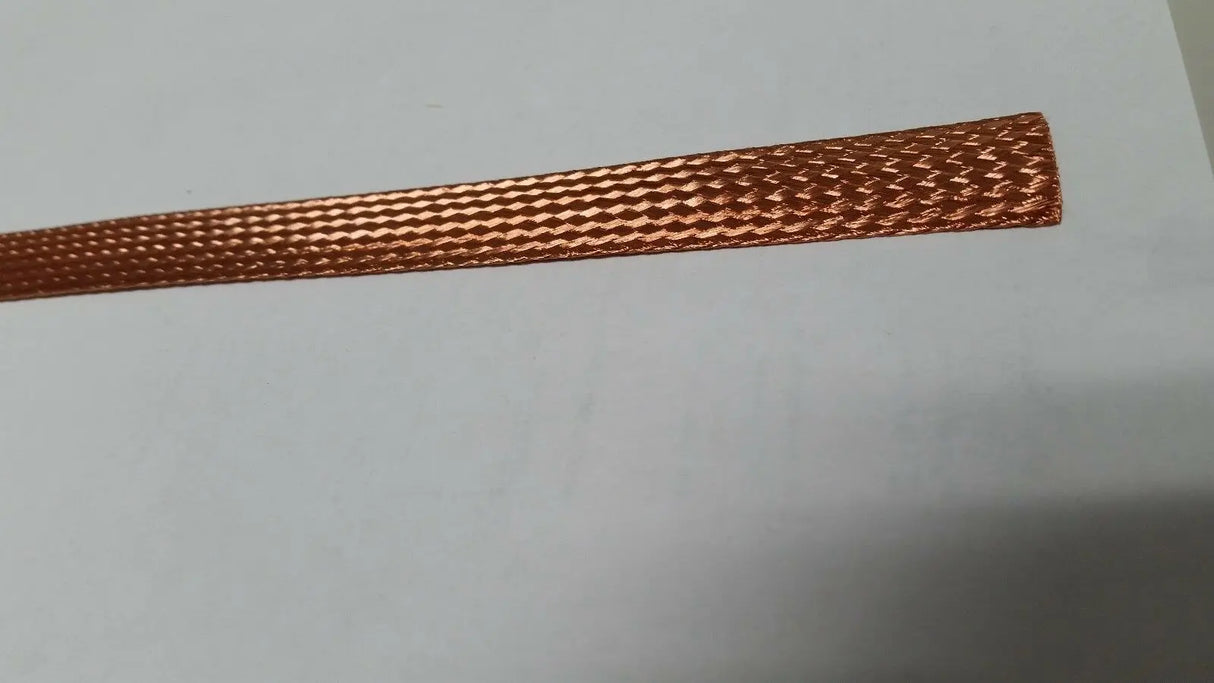 225 FEET 5/8" BRAIDED GROUND STRAP GROUNDING BARE PURE COPPER FLAT BRAID USA ACDC