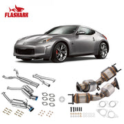 2009-2020 Nissan 370Z Z34 Dual Catback Exhaust System w/ 4.5 Inches Burnt Dual Tips Flashark