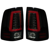 Dodge RAM 1500 Classic Body 09-24 Ultra Bright OLED Tail Lights w/ Scanning Turn Signals (Replaces Factory Halogen Tail Lights) - Smoked Lens