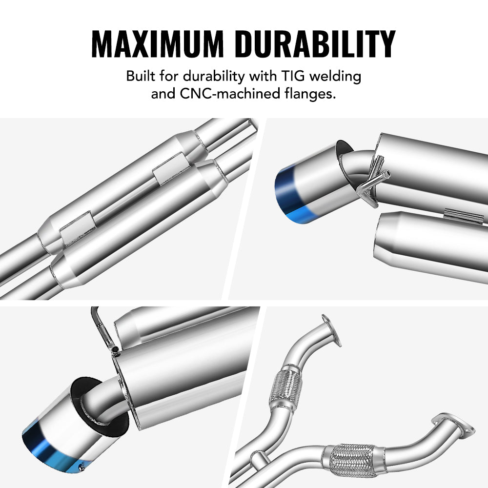 2003-2009 Nissan 350Z 3.5L Cat Back Exhaust w/ 4.5 Inches Dual Burnt Tips