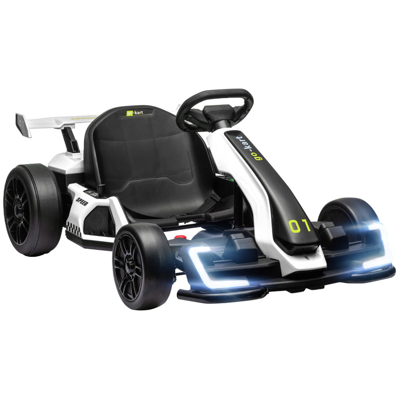 Adjustable Seat Electric Go Kart with Slow Start - 24V, 7.5 MPH
