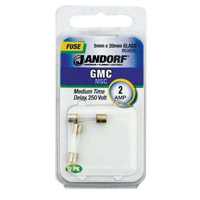 Jandorf Medium Time Delay 250 Volt 2 Amp Fuse #60693 Jandorf