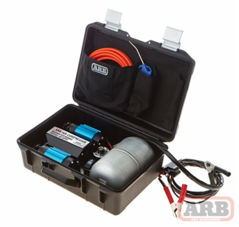 ARB CKMTP12 Twin Portable 12V Air Compressor * High-Performance Compact Inflator with Carry Case and 20 ft Air Hose