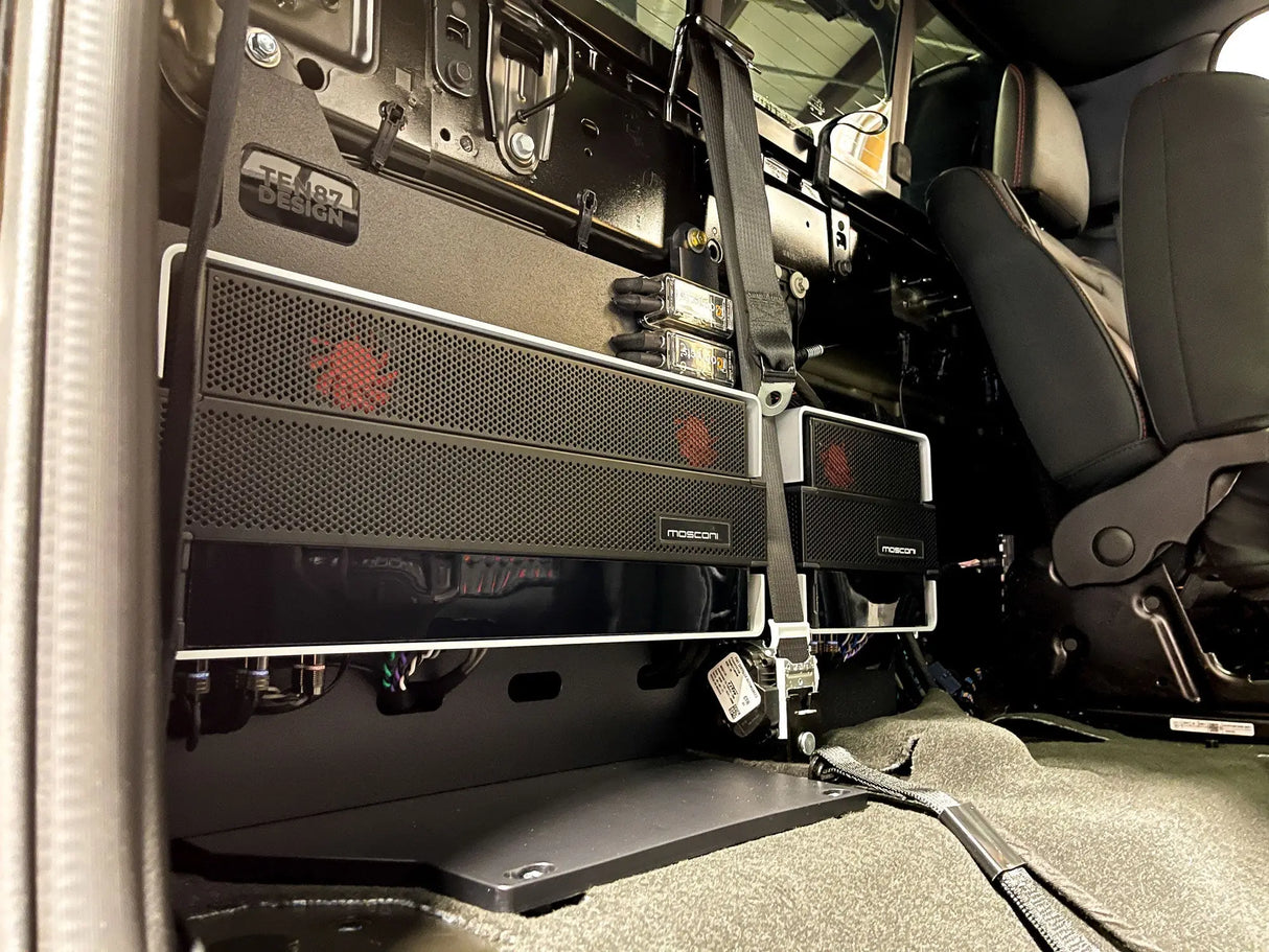 2019-2024 Dodge Ram Crew Cab Wide Amplifier Rack | No-Drill Factory Fit Ten87 Design