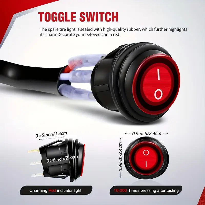12V On Off Switch Power Relay Blade Fuse for Off Road Lights
