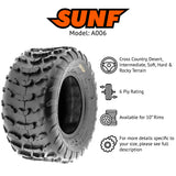 SunF ATV TIRE/UTV TIRE All Terrain 6 PR Tubeless A006 (set of 2) SUNF
