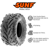 SunF ATV TIRE/UTV TIRE All Terrain 6 PR Tubeless A016 (set of 2) SUNF
