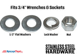 Stainless Steel Bolt 1/2 x 1 3/4", Hex Head - Available w/ Nut and Washer Hardware
