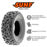 SunF ATV TIRE/UTV TIRE All Terrain 6 PR Tubeless A014 SUNF